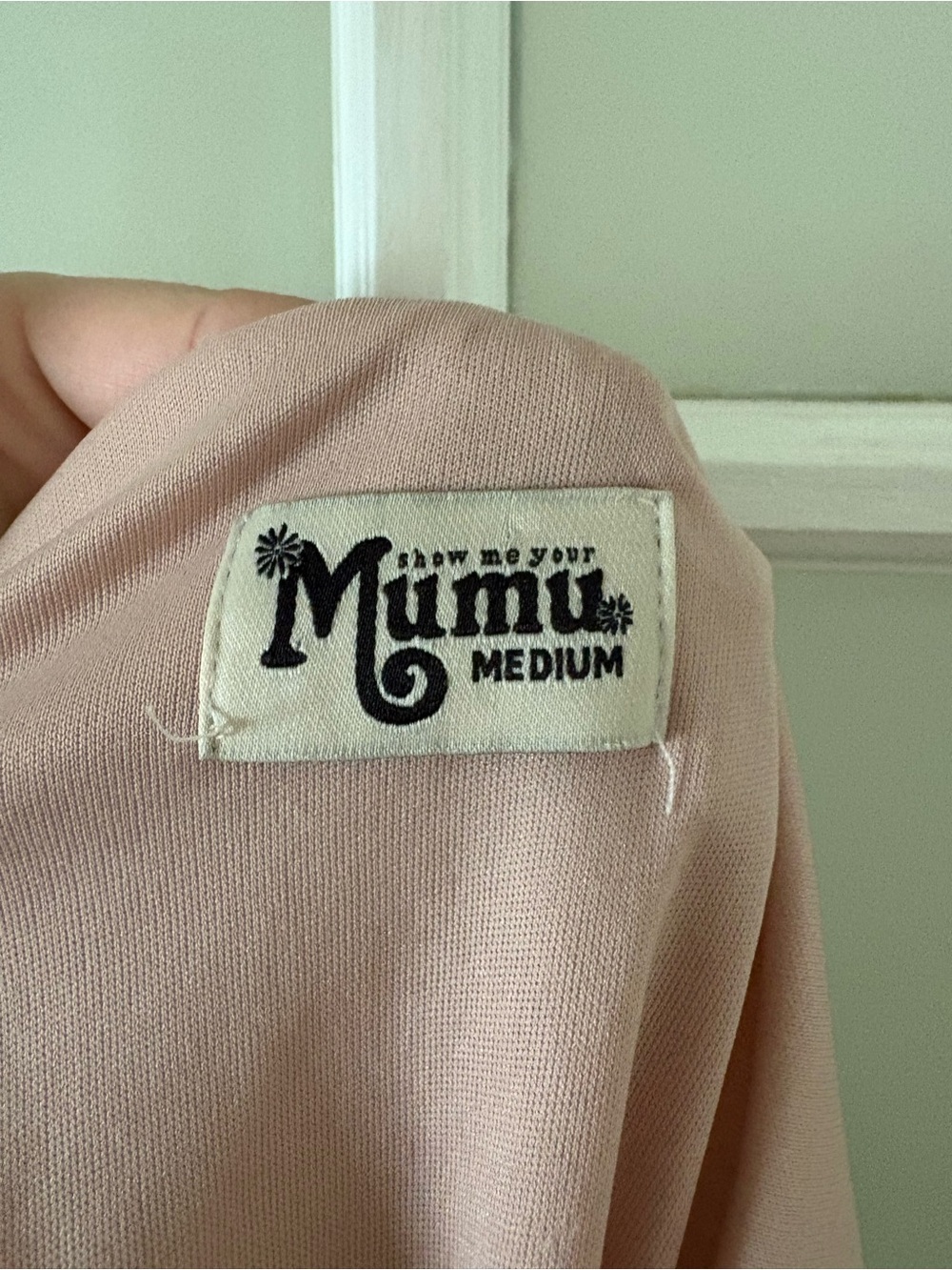 Show Me Your Mumu Josephine Bell Mini Shift Dress (Blush) - M - Picture 5 of 7